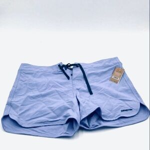 Patagonia NWT Womens Violet Blue Adjustable Waist Athletic Board Shorts Size 10
